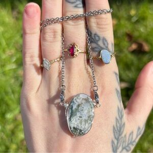 Tree agate interchangeable necklace